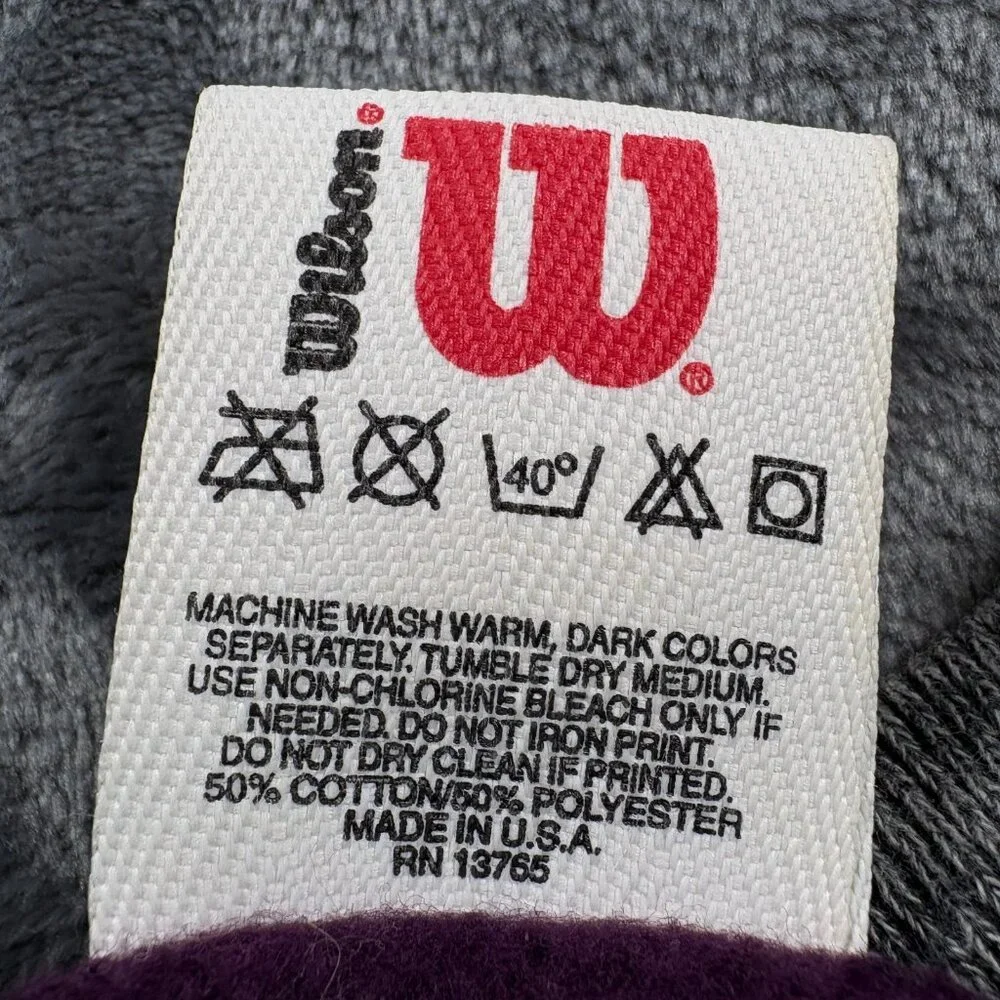 Vintage 1998 Y2K Problem Wilson Pro 500 Crewneck Sweatshirt Men L Made in USA - Picture 5 of 8